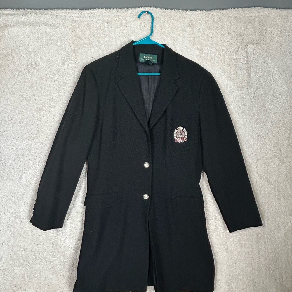 Lauren Ralph Lauren Black Blazer with Crest